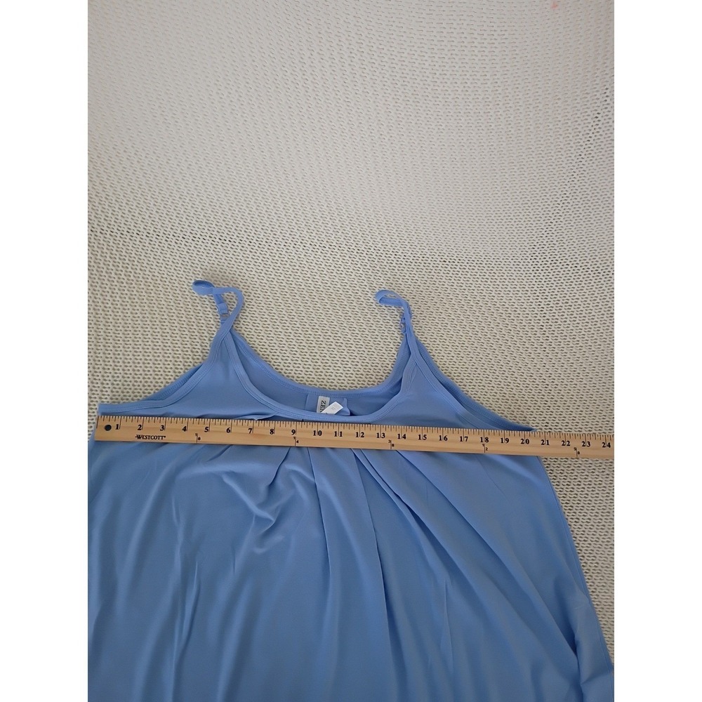 NWT ZENANA Periwinkle Blue Pleated Flowy Cami Tank XL Boho Lightweight Relax Fit - Picture 8 of 10
